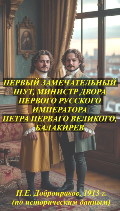 Добронравов Николай Евгеньевич – Первый замечательный шут, министр двора первого русского императора Петра Первого Великого, Балакирев Слушайте книги онлайн бесплатно на knigavushi.com
